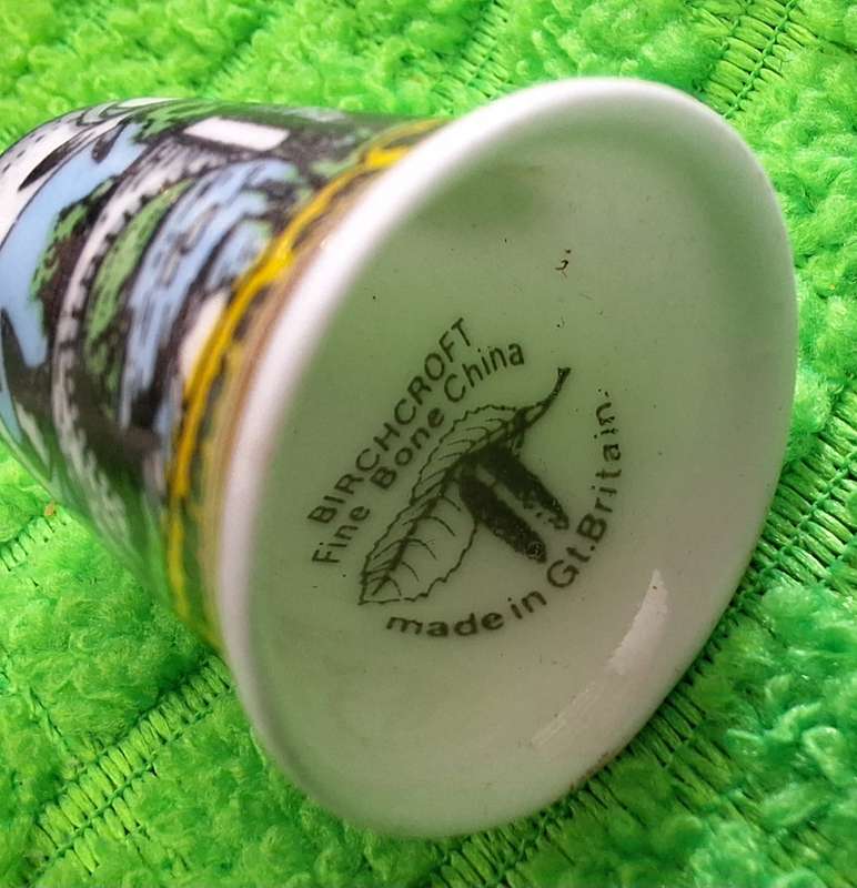Thimble Birchcroft Fine Bone China Made in Gt Britain Grantown on Spey