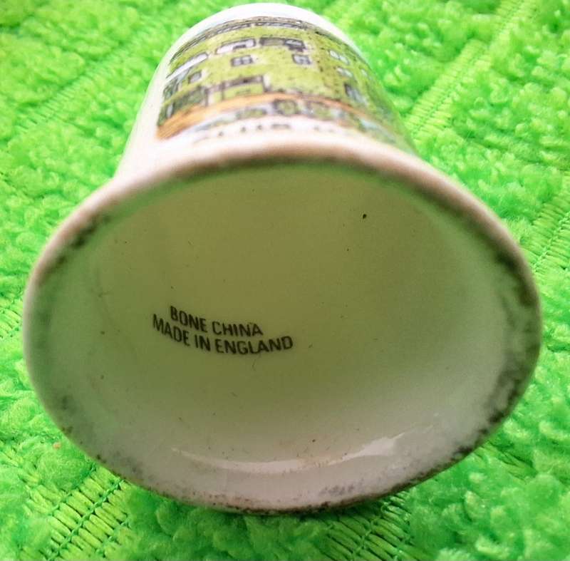 Thimble Fine Bone China made in England Club House Wimbledon and Championships Emblem
