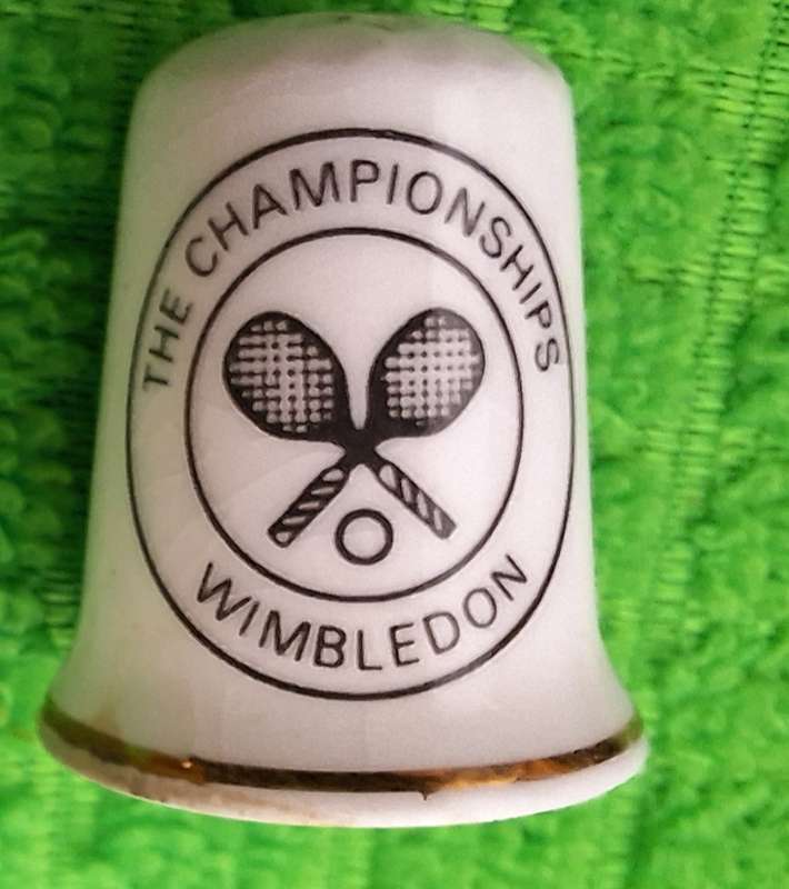 Thimble Fine Bone China made in England Club House Wimbledon and Championships Emblem