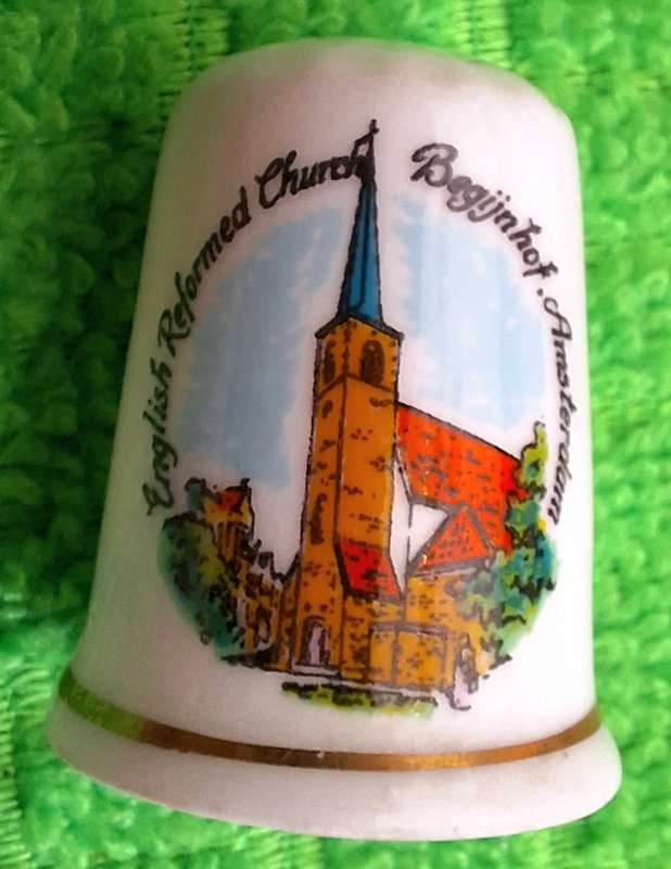 Thimble Fine Bone China English Reformed Church Begijnhof Amsterdam