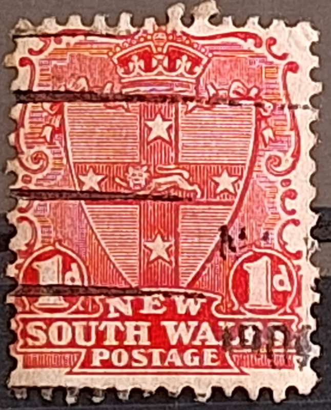 Australia: New South Wales 1897 1d coat of arms 1 Used stamp