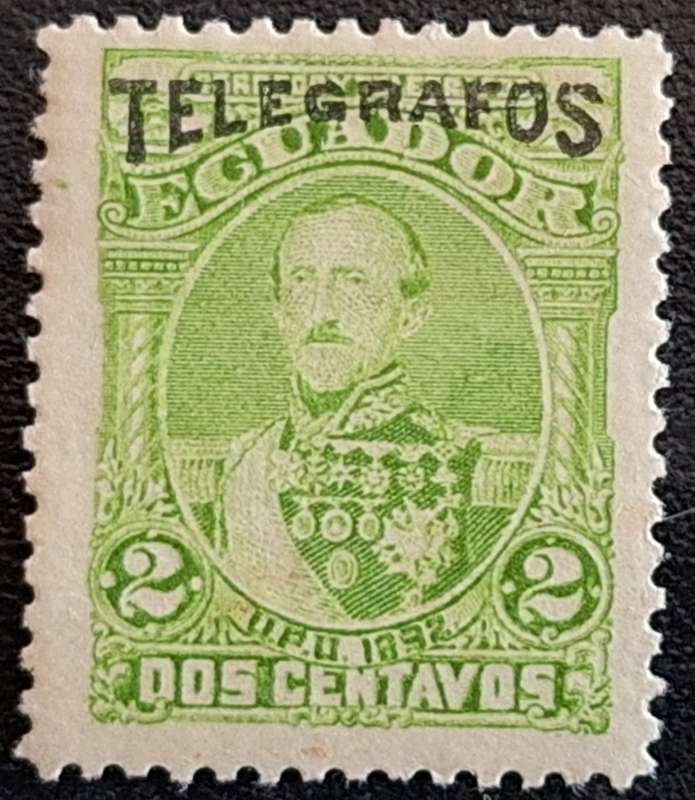 Ecuador 1892 1 Unused Hinged Telegraph Stamp