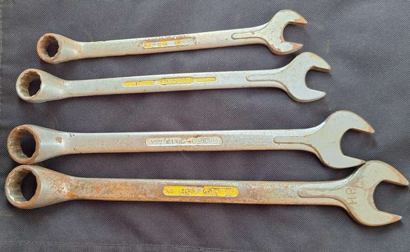 Gedore Combination Spanners 23 21 18 and 15
