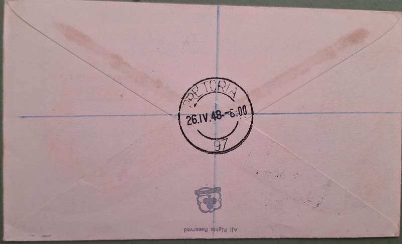 South Africa 1948 Their Majesties Silver Wedding Anniversary FDC