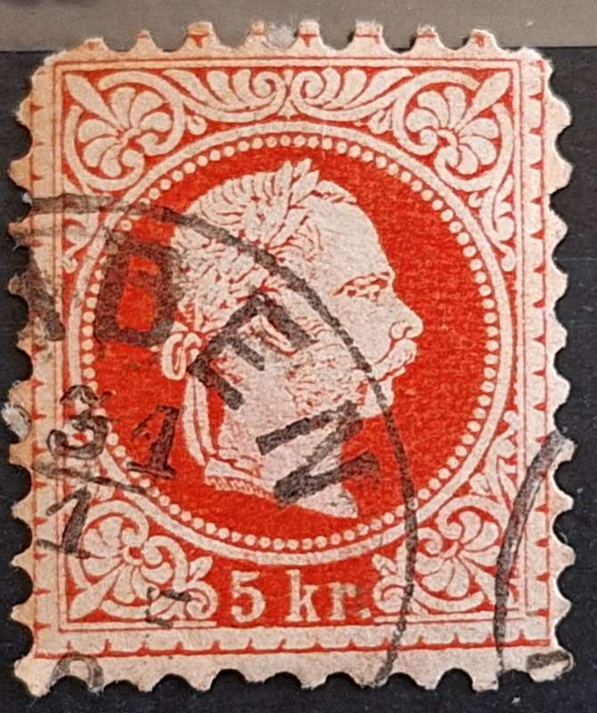 Austria-Hungary c. 1880  5Kr Franz Josef  1 Used stamp