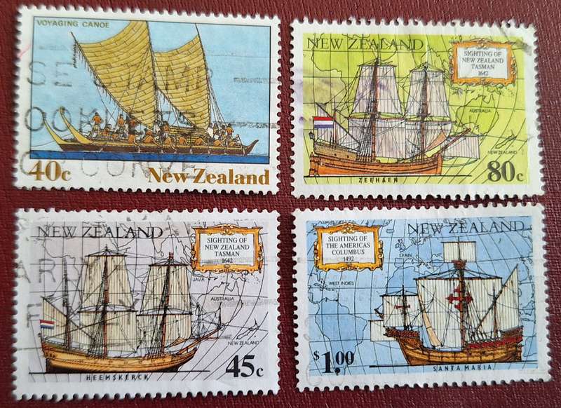 New Zealand 1992 Navigators Set of 4 Used Hinged stamps