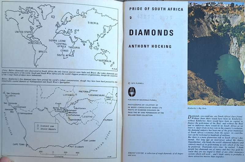 Diamonds by Anthony Hocking Paperback Pride of South Africa 2