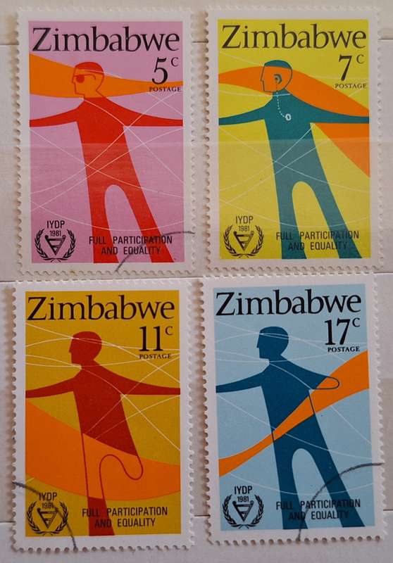 Zimbabwe 1981 Year of the Disabled Set of 4 Cancelled stamps