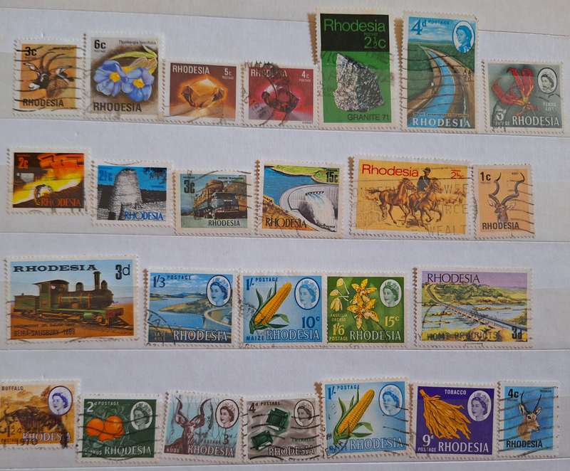 Rhodesia Mixed Lot of 25 Used stamps