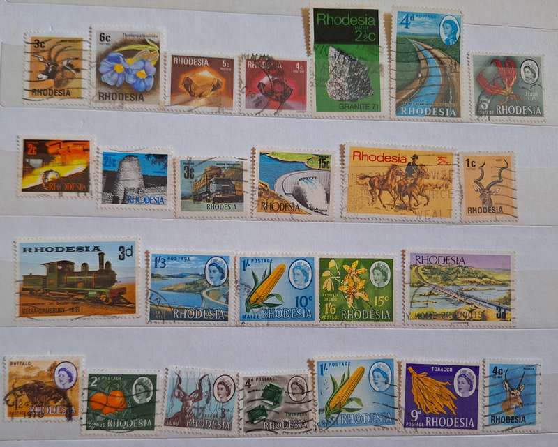 Rhodesia Mixed Lot of 25 Used stamps