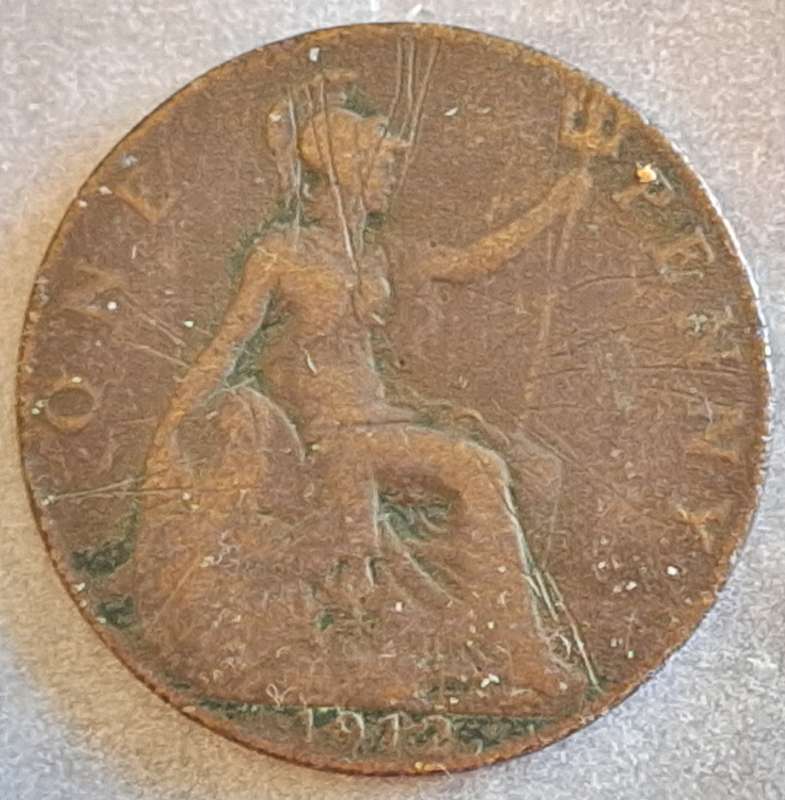 GB 1912 George V One Penny Bronze