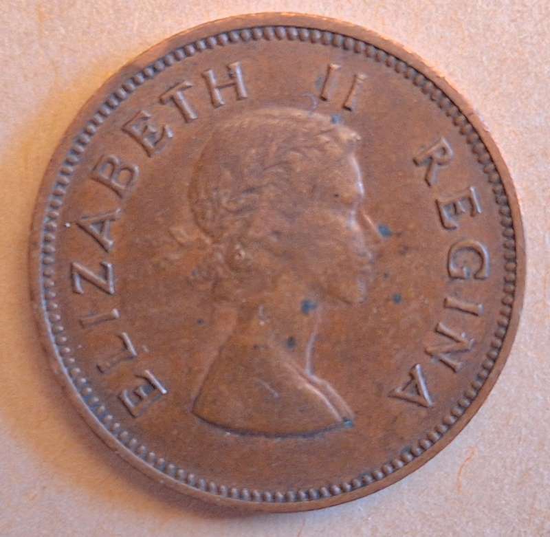 South Africa 1953 Elizabeth II Half ½ Penny Bronze