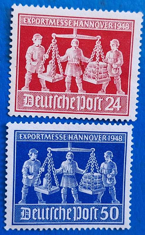 Germany 1948 Hanover Fair Set of 2 Unused stamps