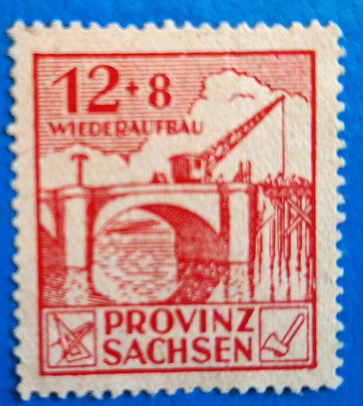 Provinz Sachsen 1946 Allied Occupation Russian Zone 1 Unused stamp