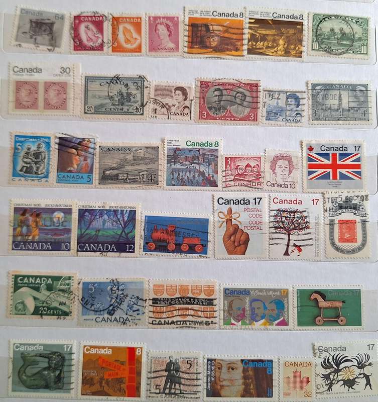 Canada Mixed Lot of 36 Used some hinged stamps