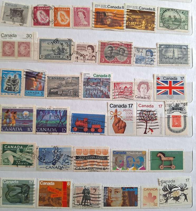 Canada Mixed Lot of 36 Used some hinged stamps
