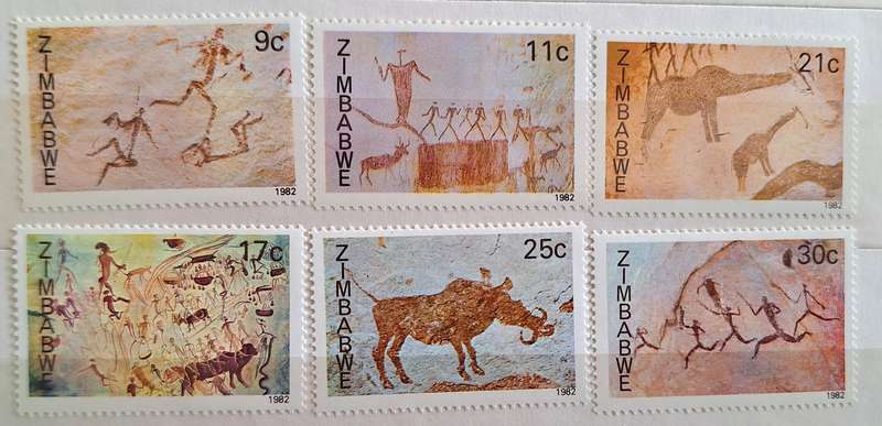 Zimbabwe 1982 Rock Paintings Set of 6 Mint stamps