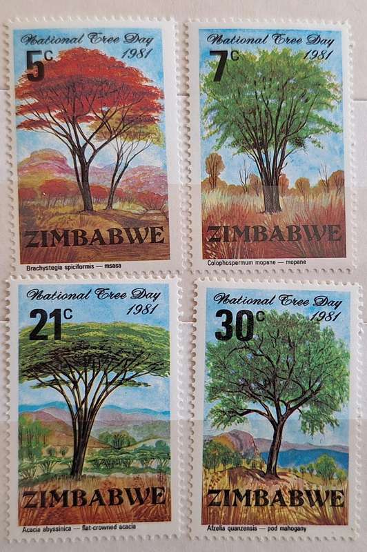 Zimbabwe 1981 National Tree Day Set of 4 Mint stamps