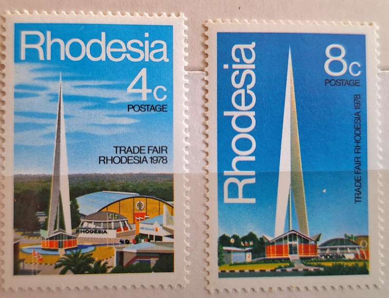 Rhodesia 1978 Trade Fair Set of 2 Mint stamps