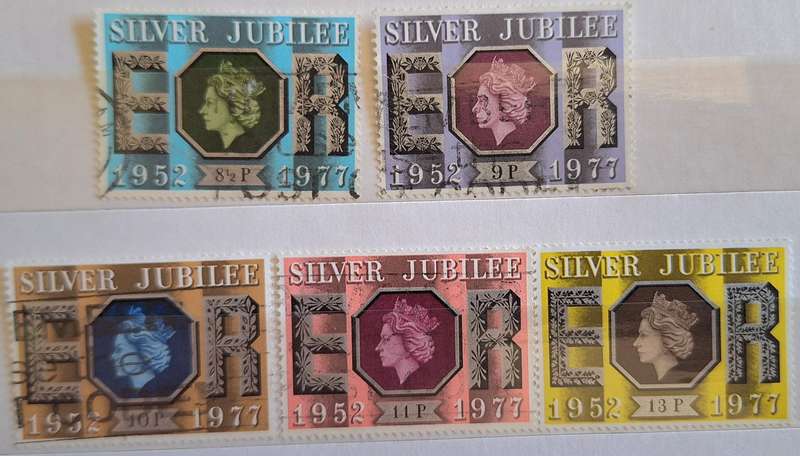 GB 1977 Silver Jubilee Set of 5 Used stamps
