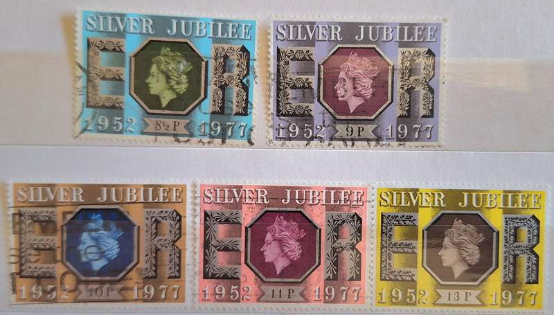 GB 1977 Silver Jubilee Set of 5 Used stamps