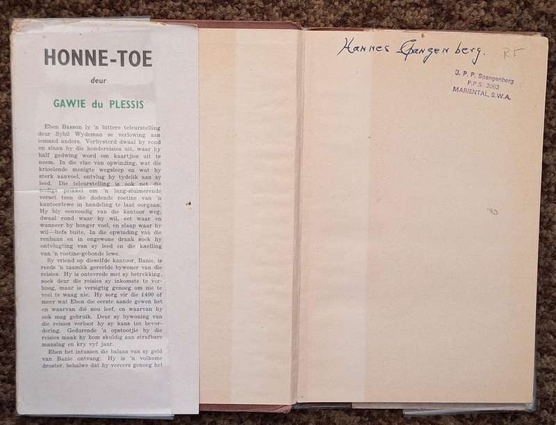 Honne-toe deur Gawie du Plessis Hardeband
