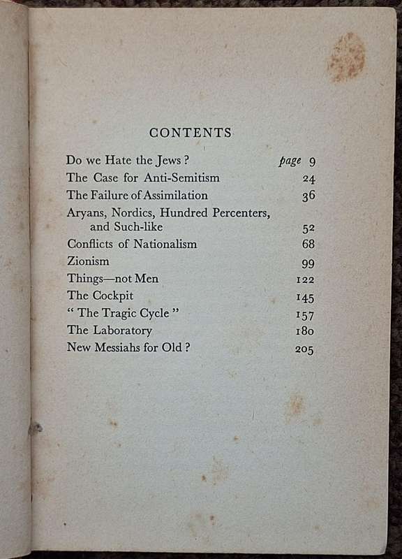 The Intelligent Man's Guide to Jew-Baiting by George Sacks Hardcover 1935