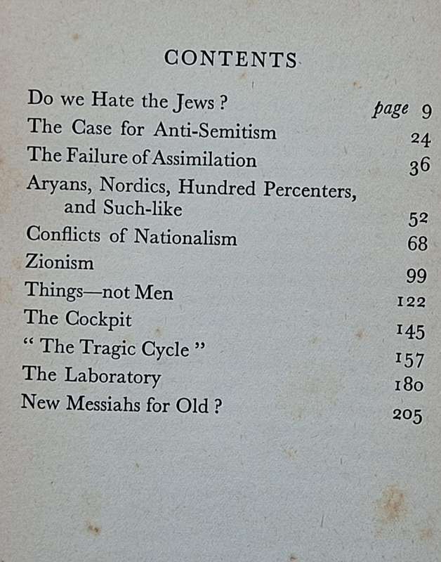 The Intelligent Man's Guide to Jew-Baiting by George Sacks Hardcover 1935