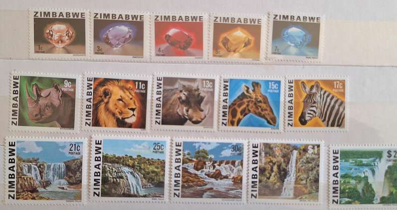 Zimbabwe 1980 Definitive Issue Set of 15 Mint Stamps