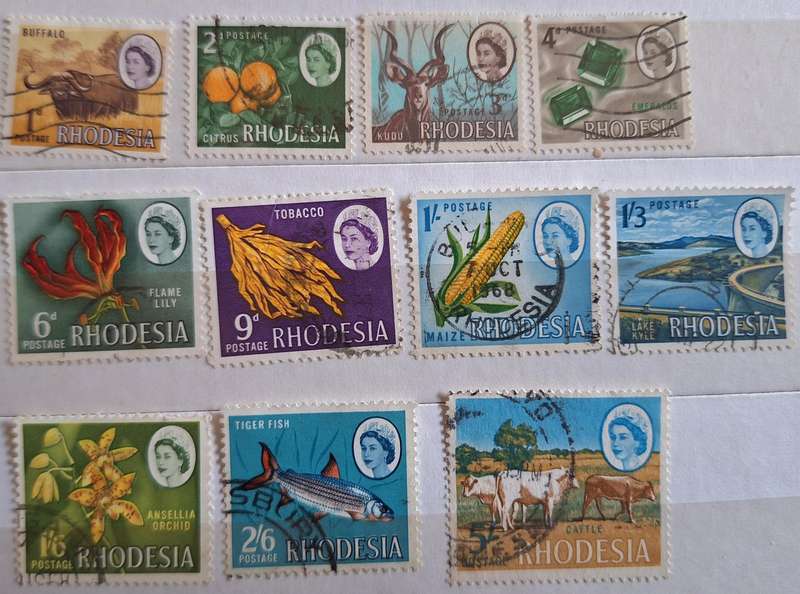 Rhodesia 1964 Mixed Lot of 11 Used stamps