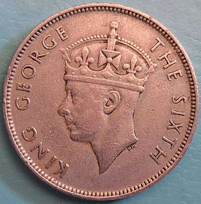Mauritius 1950 1 Rupee George VI Copper-nickel