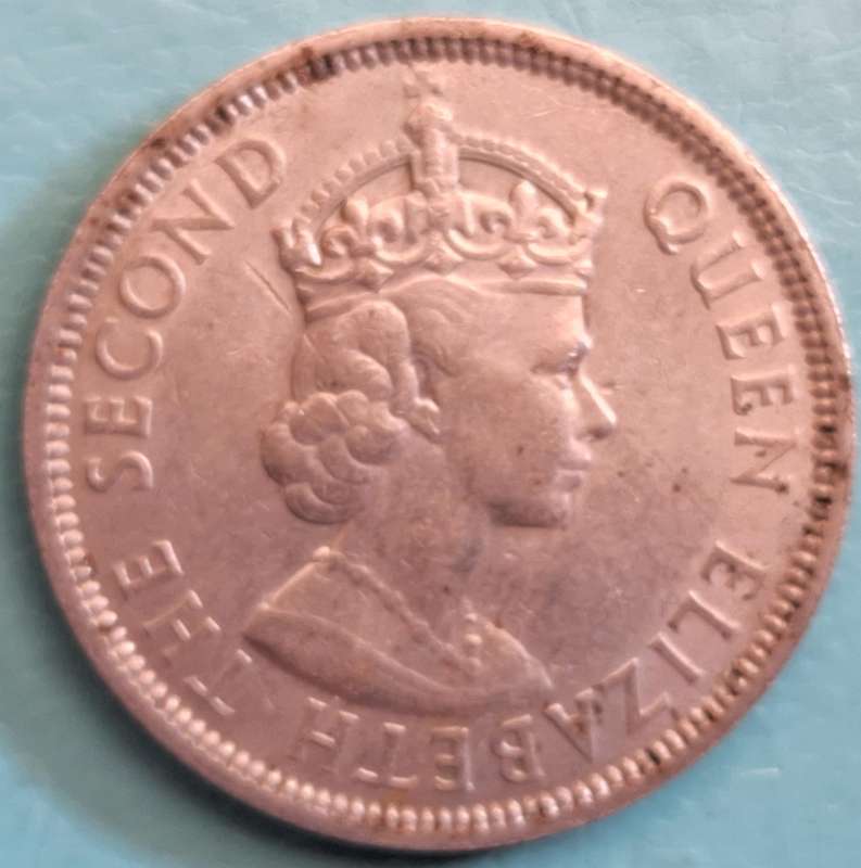 Mauritius 1971 Elizabeth II 1 Rupee Copper-nickel