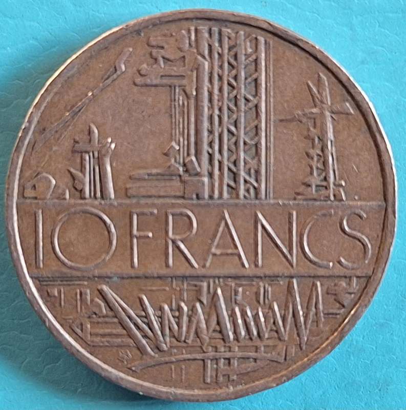 France 1979 10 Francs Copper-aluminium-nickel