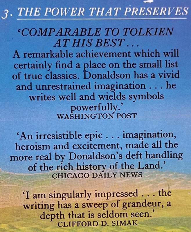 Power that Preserves by Stephen Donaldson Paperback