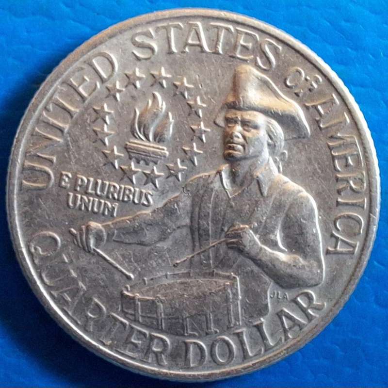 USA 1976 Quarter ¼ Dollar "Washington Quarter" (Bicentennial) Copper-nickel clad copper