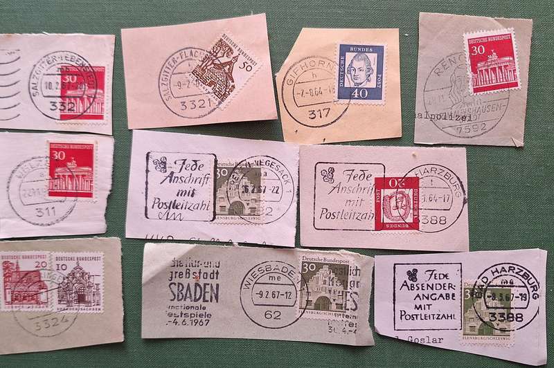 Germany Mixed Lot of 10 Postmarks