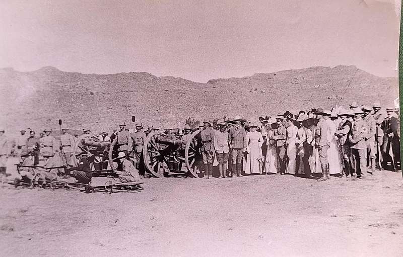 Black and White Photograph 1902 O'okiep After Seige Lifted.