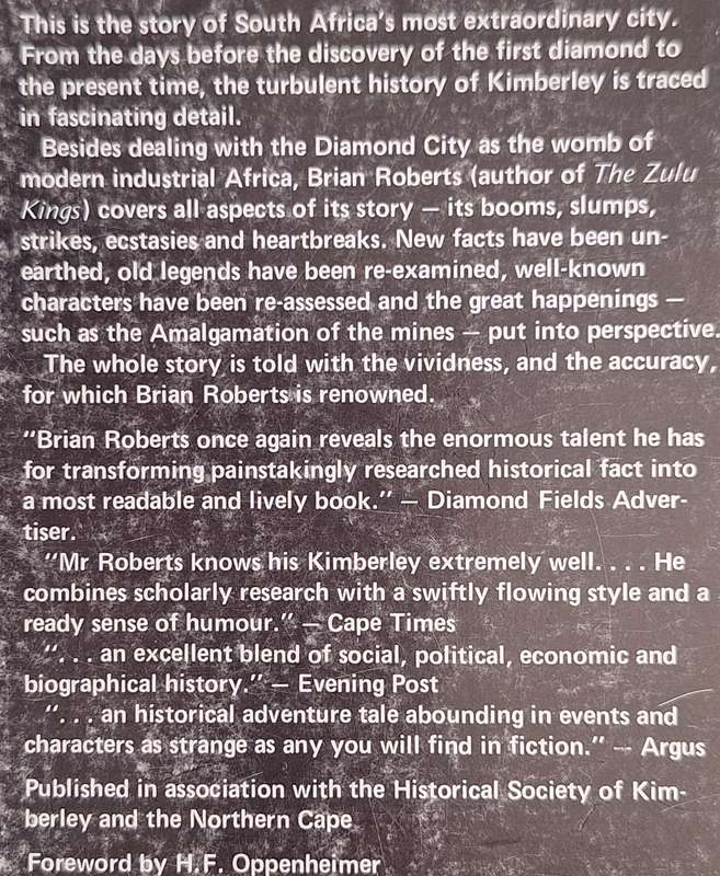 Kimberley: Turbulent City by Brian Roberts Paperback 1984 Seond Impression