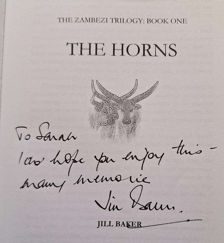 The Zambezi Trilogy: Book One The Horns by Jill Baker Paperback SIGNED