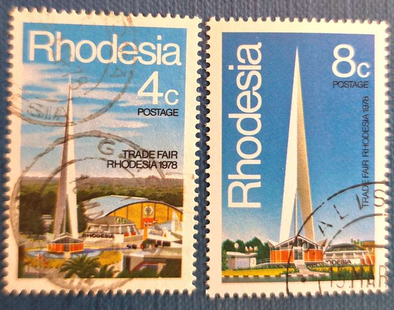Rhodesia 1978 Trade Fair Set of 2 Used stamps