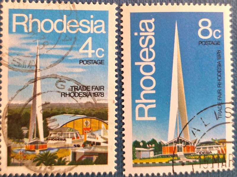Rhodesia 1978 Trade Fair Set of 2 Used stamps
