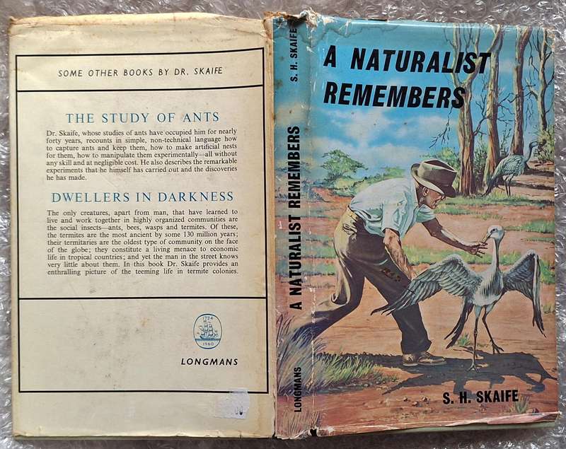 A Naturalist Remembers by S H Skaife Hardcover 1963 SIGNED