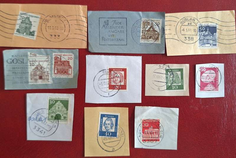 Germany Mixed Lot of 10 Postmarks
