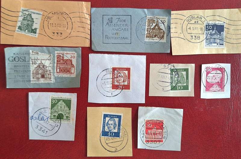 Germany Mixed Lot of 10 Postmarks