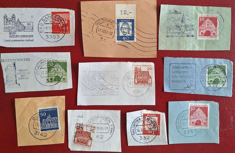Germany Mixed Lot of 10 Postmarks