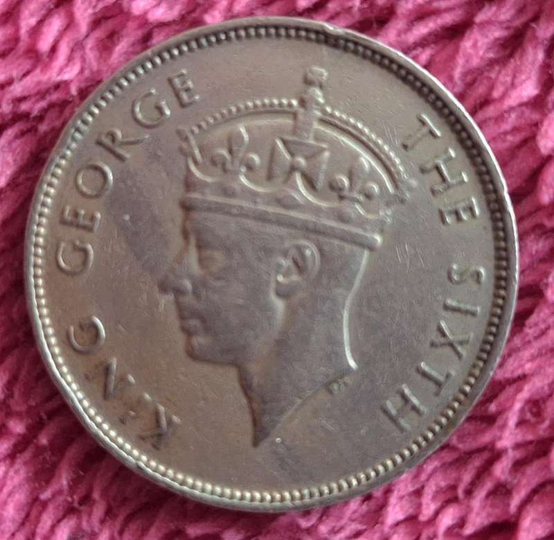 Mauritius 1950 1 Rupee George VI Copper-nickel