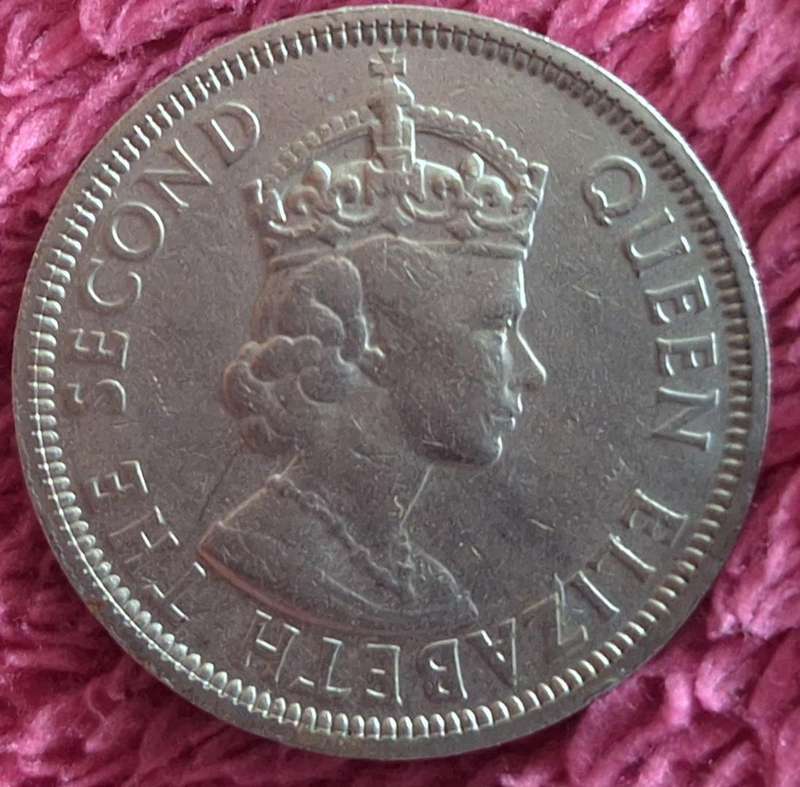 Mauritius 1971 Elizabeth II 1 Rupee Copper-nickel