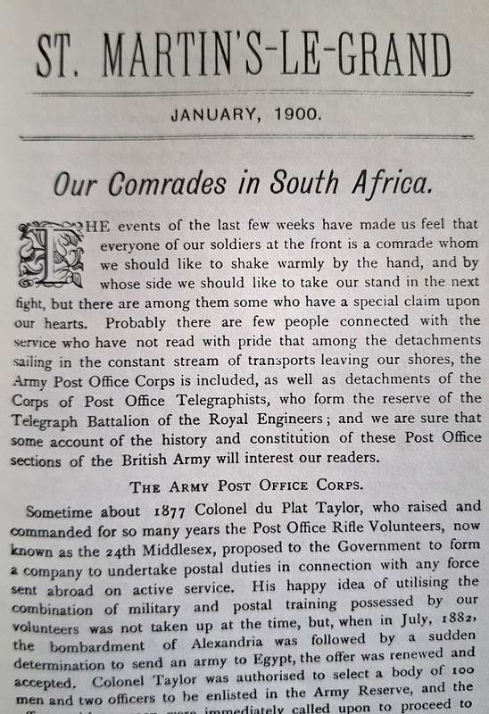 The Post Office Militant 1899-1902 The Anglo Boer War A.G.M Batten Paperback