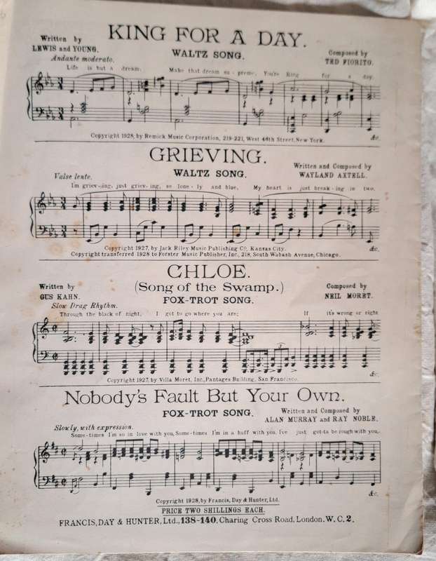 Sheet Music: Ramona Written by L Wolfe Gilbert Composed by Mabel Wayne