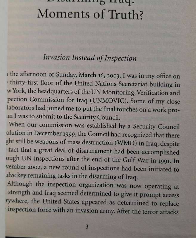 Disarming Iraq by Hans Blix Paperback